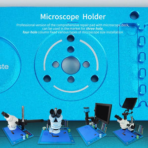 SUNSHINE SS-004N Microscope Holder Stand with Silicone Repair Soldering Mat Repair Pad for Phone DIY Welding Tool - ORIWHIZ