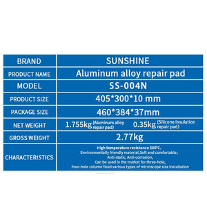 SUNSHINE SS-004N Microscope Holder Stand with Silicone Repair Soldering Mat Repair Pad for Phone DIY Welding Tool - ORIWHIZ