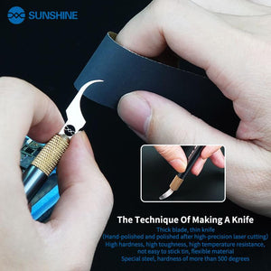 SUNSHINE SS-101C Multifunctional CPU IC Glue Remover Knife For Mobile Phone Repair Xiaomi iPhone Motherboard BGA Glue Scraper - ORIWHIZ