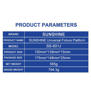 SUNSHINE SS-601J Universal Fixture platform Double Bearing Stable For IPhone PCB Mainboard BGA Repair Fixture Soldering Tool - ORIWHIZ