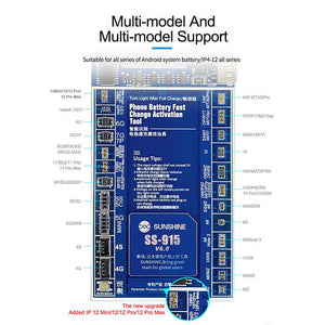 SUNSHINE SS-915 Universal Battery Activation Board for iPhone 4- X XS 11PRO MAX 12 Mini Pro Max for Android Full Range Phone - ORIWHIZ