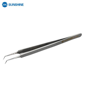 SUNSHINE ST-14X Tweezers Stainless Steel Anti-Static Curved Tip Forceps Industry Tweezers For mobile Phone Repair Tools - ORIWHIZ