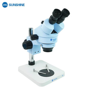 SUNSHINE SZM45T-B1 Trinocular HD Stereo Microscope 7X-45X With LED Lamp for Mobile Phone Repair Microscope - ORIWHIZ