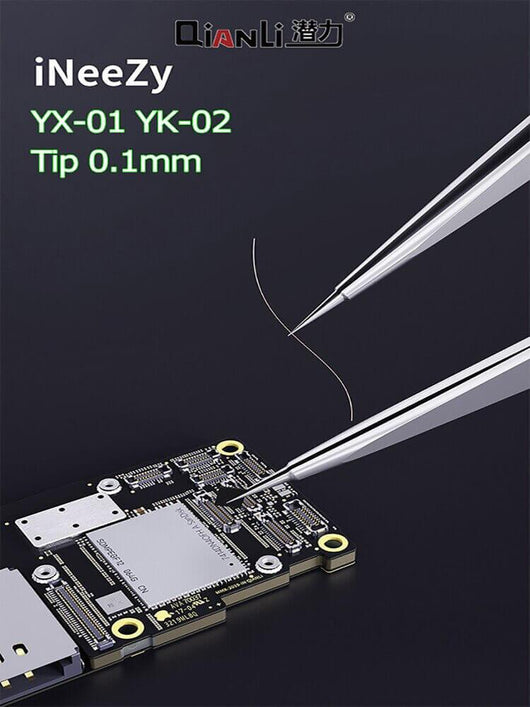 Tweezers QIANLI YX-01 YK-02 0.1mm Flying Wire Non-Magnetic Stainless Steel Anti-Rust And Anti-Vorrosion FX-03 FK-04 0.15mm - ORIWHIZ