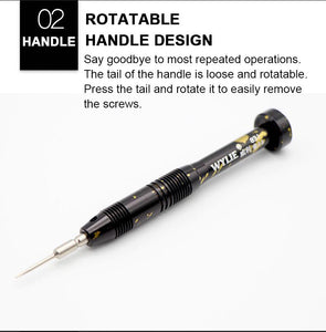 WYLIE-831 S2 Alloy screwdriver aluminum handle high-precision for mobile phone repair - ORIWHIZ