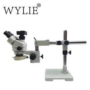 WYLIE Single-arm Double-arm Universal Bracket Trinocular Stereo Microscope Phone Repair 7-45x Continuous Zoom Long Arm Bracket - ORIWHIZ