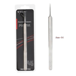 WYLIE Tweezers Aaa-14 Aaa-12 16 cm long Curved Straight Tip Stainless Steel Tweezer for mobile repair - ORIWHIZ